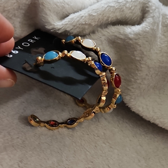 Multicolor Hoop Earrings - Picture 2 of 6